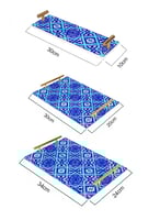 صينية تقديم مصنوعة من الأكريليك بمقابض معدنية ذهبي...