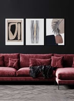 طقم من 3 لوحات كانفاس على إطار خشبي، تصميم جدارية...