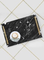 صينية تقديم مصنوعة من الأكريليك مزخرفة بتصميم رخام...