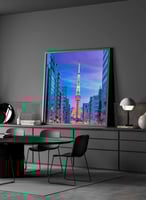 لوحة كانفاس مربع على إطار خشبي، تصميم شارع من مدين...