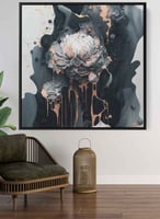 لوحة كانفاس مربع على إطار خشبي، تصميم فن تجريدي لل...