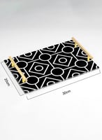 صينية تقديم مصنوعة من الأكريليك مزخرفة بتصميم أشكا...