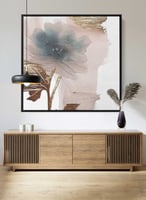 لوحة كانفاس مربع على إطار خشبي، تصميم فن زيتي ، لل...