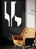 لوحة كانفاس على إطار خشبي بتصميم نمط فني بوهيمي