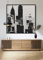 لوحة كانفاس على إطار خشبي بتصميم مدينة نيويورك