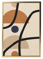 لوحة كانفاس على إطار خشبي بتصميم فن تجريدي