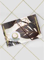 صينية تقديم مصنوعة من الأكريليك بمقابض معدنية ذهبي...