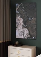 لوحة كانفاس على إطار خشبي بتصميم فن تجريدي