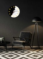 ساعة حائط مصنوعة من الأكريليك تعمل بالبطارية، بتصم...