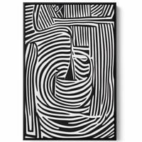 لوحة كانفاس على إطار خشبي، تصميم فن تجريدى للمتاهه...