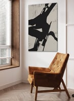 لوحة كانفاس على إطار خشبي بتصميم فن تجريدي