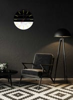 ساعة حائط مصنوعة من الأكريليك تعمل بالبطارية، بتصم...