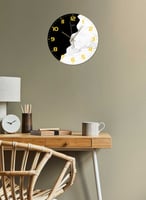 ساعة حائط مصنوعة من الأكريليك تعمل بالبطارية، بتصم...