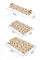 صينية تقديم مصنوعة من الأكريليك بمقابض معدنية ذهبي...