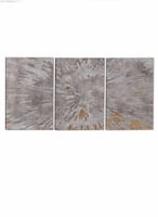 طقم من 3 لوحات كانفاس على إطار خشبي، تصميم رسم تجر...