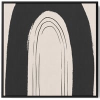 قوس قزح لوحة جدارية بلون اسود