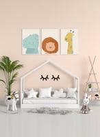 طقم من 3 لوحات كانفاس على إطار خشبي بصميم رسومات أ...