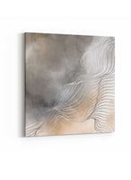 لوحة كانفاس على إطار خشبي بتصميم فن تجريدي