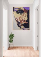 لوحة كانفاس على إطار خشبي، تصميم لغز العيون ، للمن...