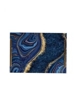 صينية تقديم مصنوعة من الأكريليك بمقابض معدنية ذهبي...