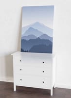 لوحة كانفاس على إطار خشبي، تصميم مشهد جميل للجبال...