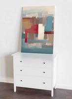 لوحة كانفاس على إطار خشبي، تصميم الوان متعددة ، لل...