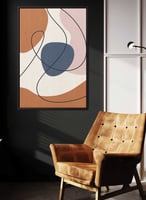 لوحة كانفاس على إطار خشبي بتصميم فن تجريدي