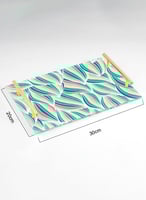 صينية تقديم مصنوعة من الأكريليك مزخرفة بتصميم نمط...