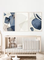 طقم من ٣ لوحات كانفاس على إطار خشبي، تصميم رسم تجر...