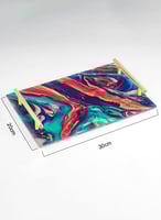 صينية تقديم مصنوعة من الأكريليك مزخرفة بتصميم شكل...