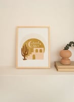 لوحة جدارية بوستر بإطار بتصميم هلال رمضان مبارك