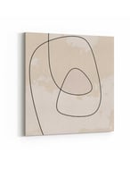 لوحة كانفاس على إطار خشبي بتصميم فن تجريدي سكندناف...