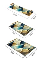 صينية تقديم مصنوعة من الأكريليك بمقابض معدنية ذهبي...