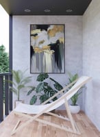 لوحة كانفاس على إطار خشبي، تصميم فن تجريدى ، للمنز...