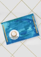 صينية تقديم مصنوعة من الأكريليك مزخرفة بتصميم من ا...