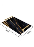 صينية تقديم مصنوعة من الأكريليك مزخرفة بتصميم داكن...