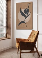 لوحة كانفاس بتصميم فن تجريدي زهرة