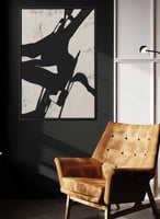 لوحة كانفاس على إطار خشبي بتصميم فن تجريدي