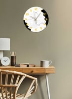 ساعة حائط مصنوعة من الأكريليك تعمل بالبطارية، بتصم...