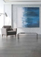 لوحة كانفاس مربع على إطار خشبي، تصميم فن تجريدي ام...