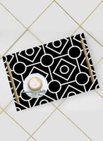 صينية تقديم مصنوعة من الأكريليك مزخرفة بتصميم أشكا...