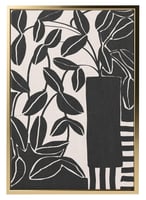 لوحة كانفاس على إطار خشبي بتصميم أوراق شجر