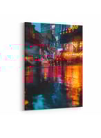 لوحة كانفاس على إطار خشبي، تصميم مدينة نيويورك، لل...