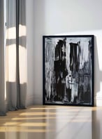 لوحة كانفاس على إطار خشبي، تصميم فن تجريدى ، للمنز...