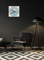 ساعة حائط مصنوعة من الأكريليك تعمل بالبطارية، بتصم...