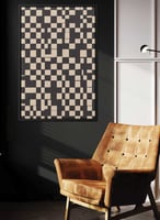 لوحة كانفاس على إطار خشبي بتصميم مربعات