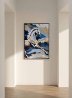 لوحات تجريدية تعبيرية كانفاس بتصميم حصان جامح