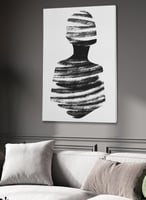 لوحة كانفاس بتصميم فن تجريدي سكندنافى