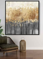 لوحة كانفاس مربع على إطار خشبي، تصميم فن تجريدي ال...