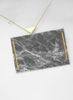 صينية تقديم مصنوعة من الأكريليك مزخرفة بتصميم رخام...